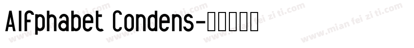 Alfphabet Condens字体转换